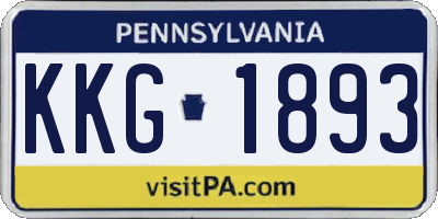 PA license plate KKG1893