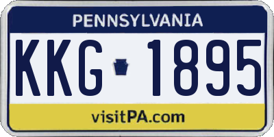 PA license plate KKG1895