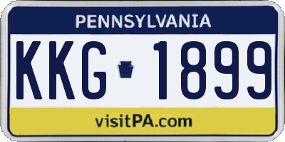 PA license plate KKG1899