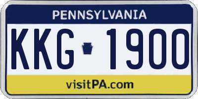 PA license plate KKG1900