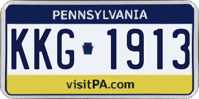PA license plate KKG1913