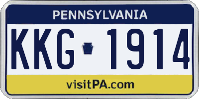 PA license plate KKG1914