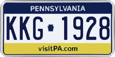 PA license plate KKG1928