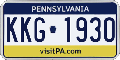 PA license plate KKG1930