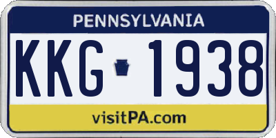 PA license plate KKG1938
