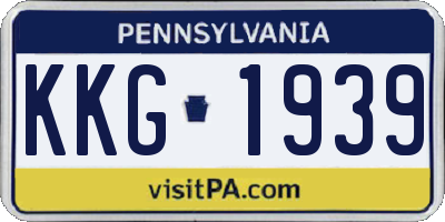 PA license plate KKG1939