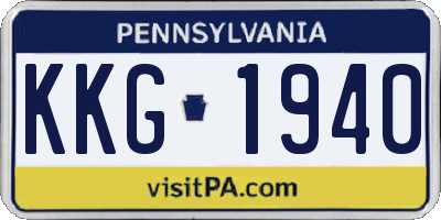 PA license plate KKG1940