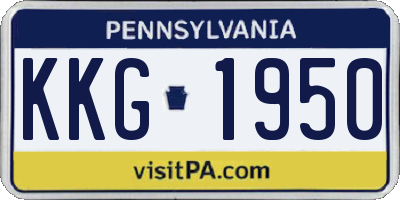 PA license plate KKG1950