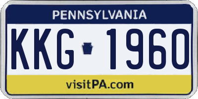PA license plate KKG1960