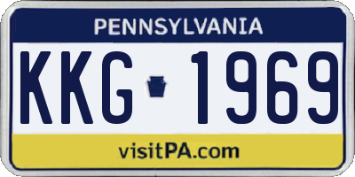 PA license plate KKG1969