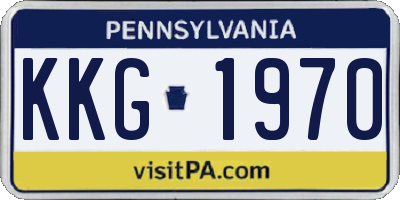 PA license plate KKG1970