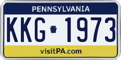 PA license plate KKG1973