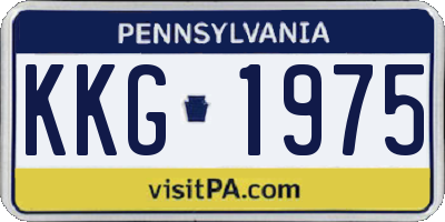 PA license plate KKG1975
