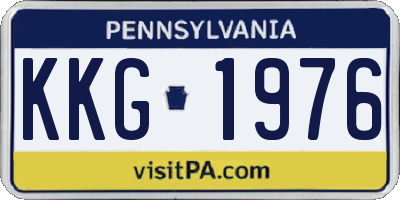 PA license plate KKG1976