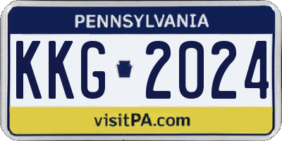 PA license plate KKG2024