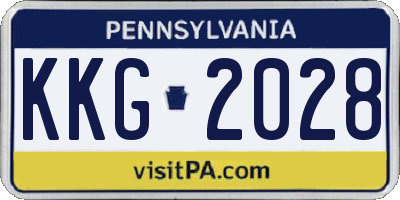 PA license plate KKG2028