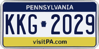 PA license plate KKG2029
