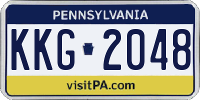 PA license plate KKG2048