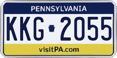 PA license plate KKG2055