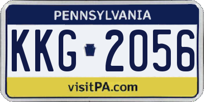 PA license plate KKG2056