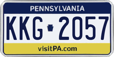 PA license plate KKG2057