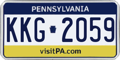 PA license plate KKG2059
