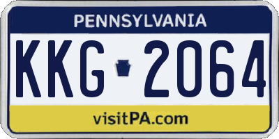 PA license plate KKG2064