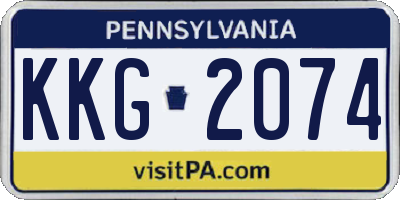 PA license plate KKG2074