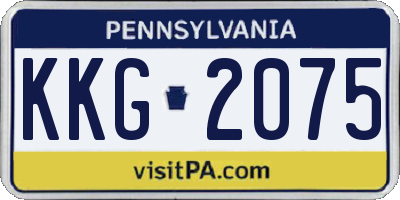 PA license plate KKG2075