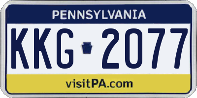 PA license plate KKG2077