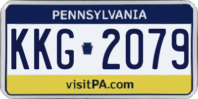 PA license plate KKG2079