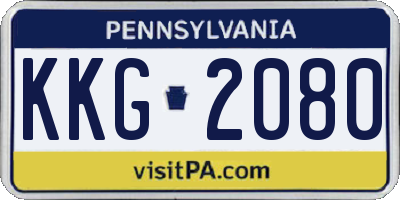 PA license plate KKG2080