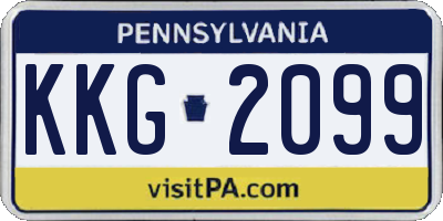 PA license plate KKG2099