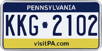 PA license plate KKG2102