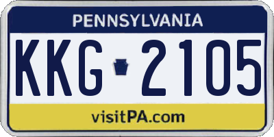 PA license plate KKG2105