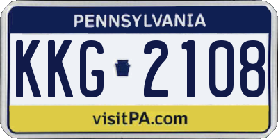 PA license plate KKG2108