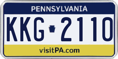 PA license plate KKG2110