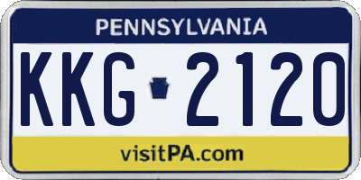 PA license plate KKG2120