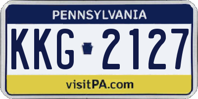 PA license plate KKG2127