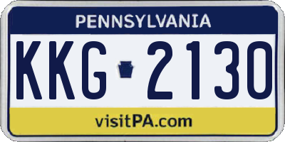 PA license plate KKG2130