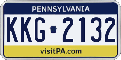 PA license plate KKG2132