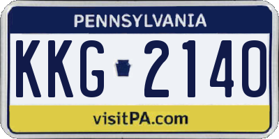 PA license plate KKG2140