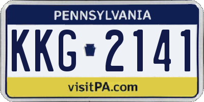 PA license plate KKG2141