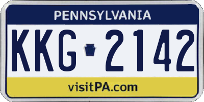 PA license plate KKG2142