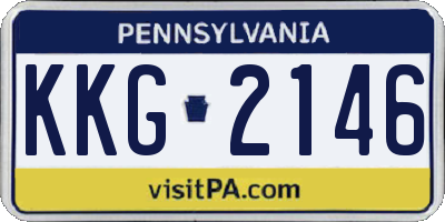 PA license plate KKG2146
