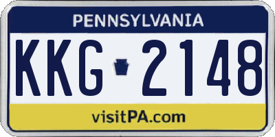 PA license plate KKG2148