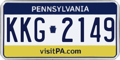 PA license plate KKG2149