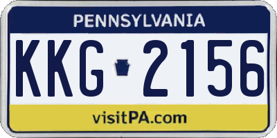 PA license plate KKG2156