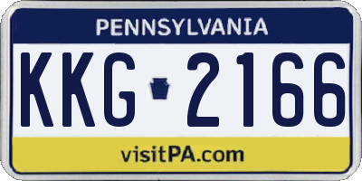 PA license plate KKG2166