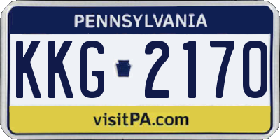 PA license plate KKG2170